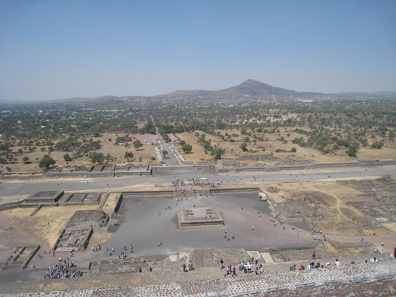 Mexico Pyramids - Mexico City 2009 0535.jpg - A trip to the Teotihuacan area of Mexico to visit the pyramids. A vast complex and a great climb to the top. This was followed by lunch in a cave, then a visit to the historical center of Mexico City. March 2009.